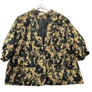 Coldwater Creek Blazer Jacket womens Plus Size 2X Black Gold